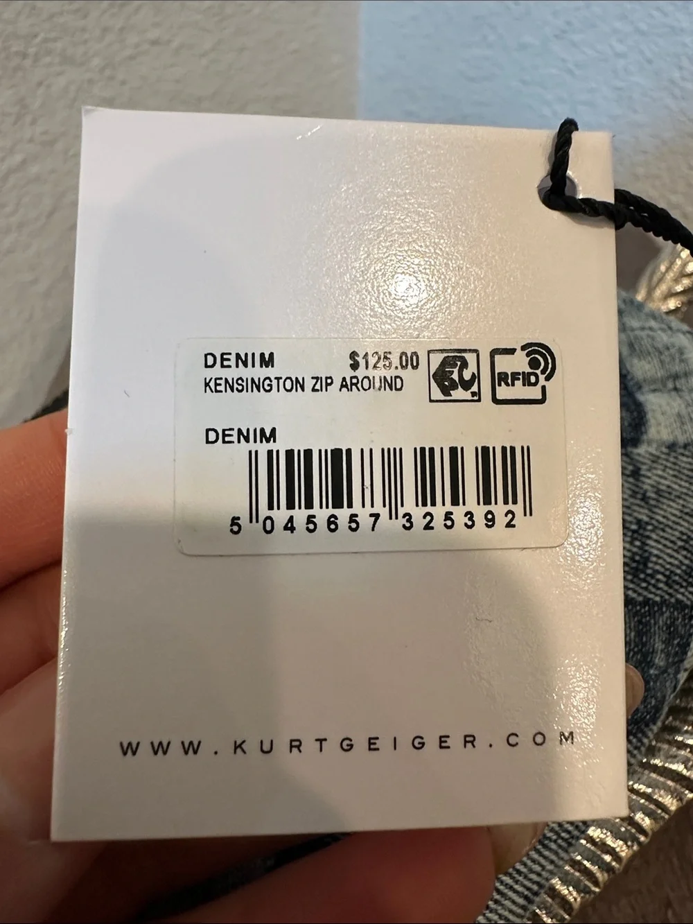 Kurt Geiger London Kensington Denim Wallet New!!!!